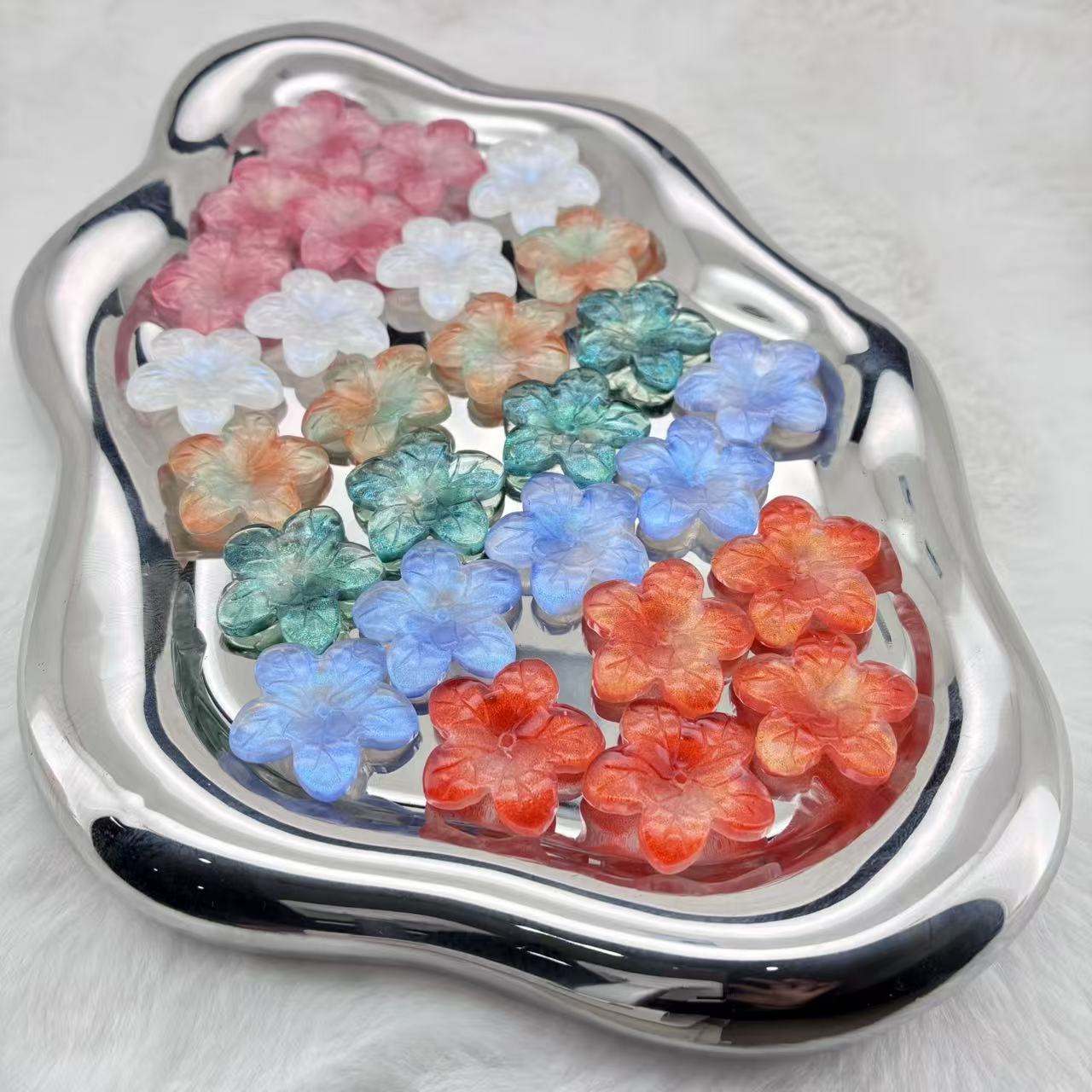 【S73】Brisia Plum Glass Bead （21mm）
